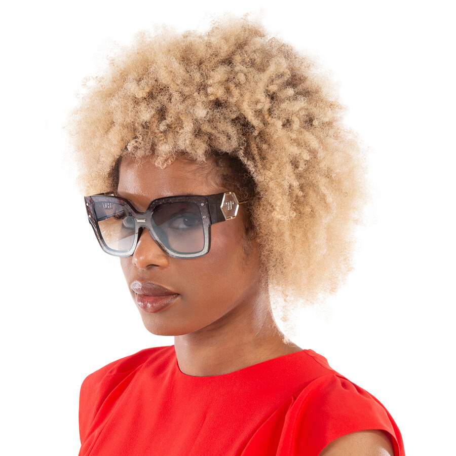 Philipp Plein Silver Mirror Square Ladies Sunglasses SPP041M Z42X 99 - 2