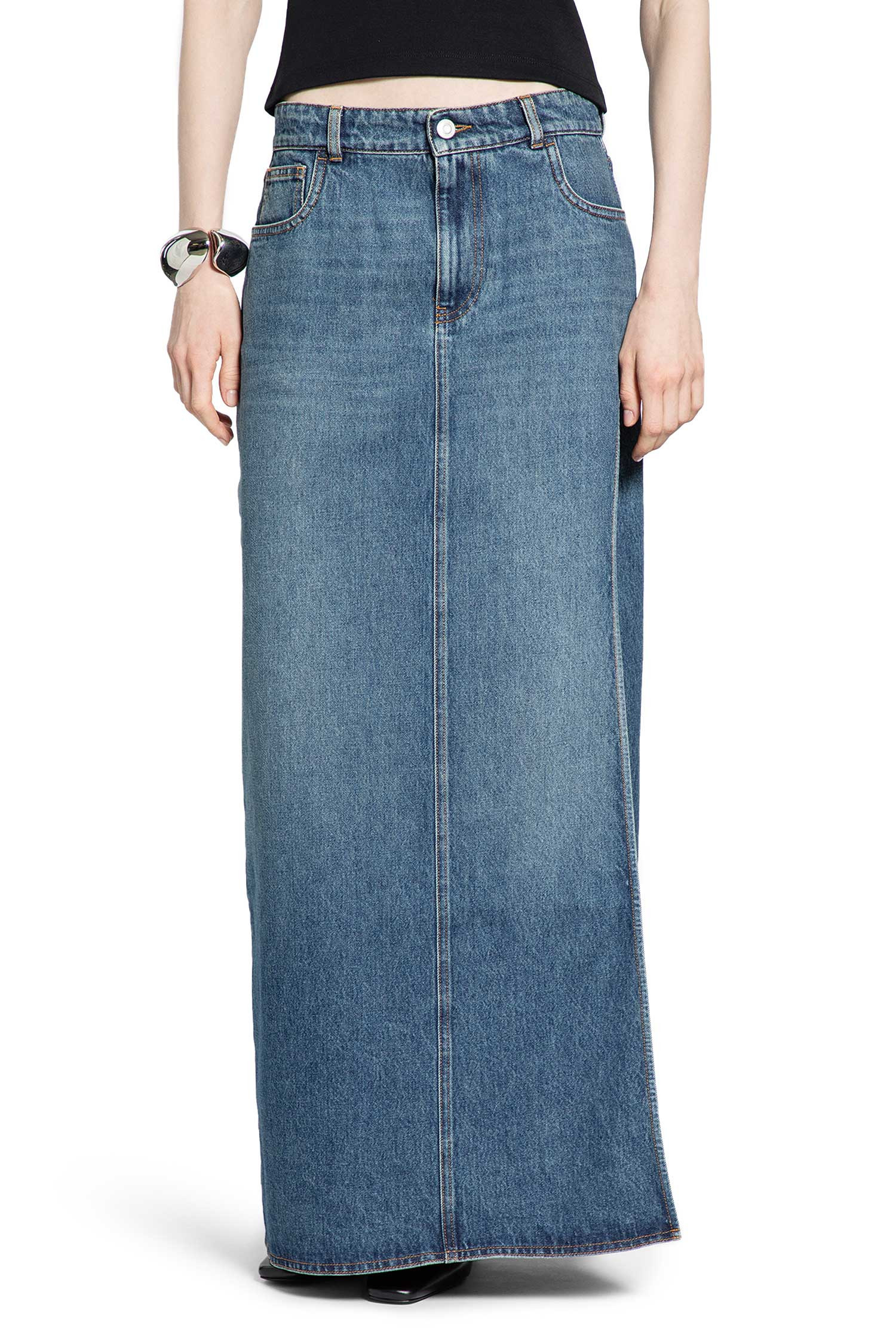 Garter Belt Denim Skirt - 7