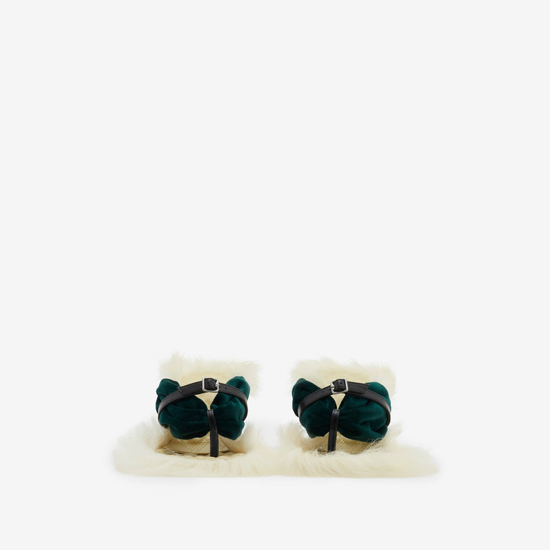 Burberry Shearling Step Post Sandals outlook