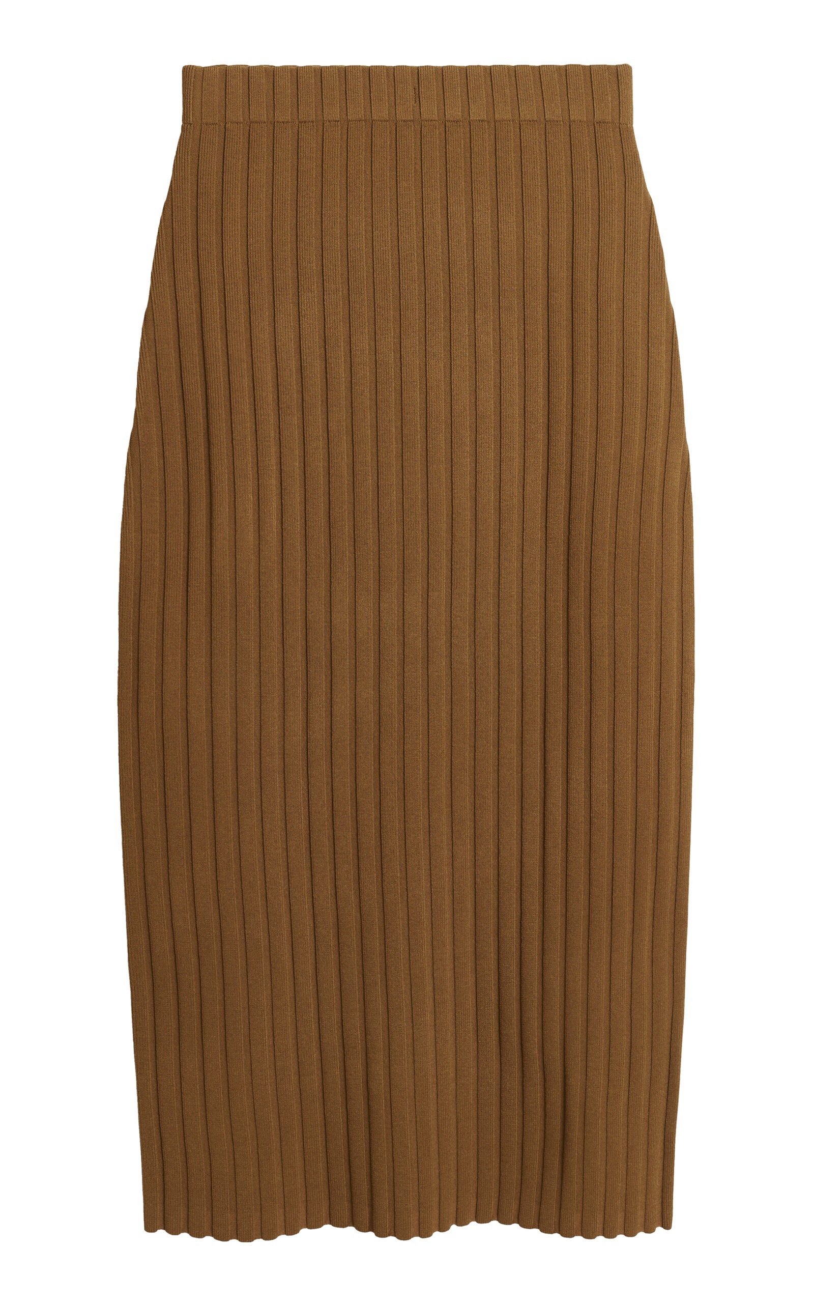 Fiemme Ribbed-Knit Column Maxi Skirt brown - 1