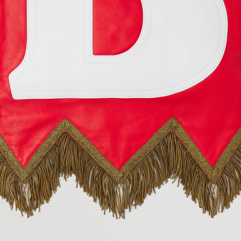 Letter Motif Lambskin Flag Bag 3