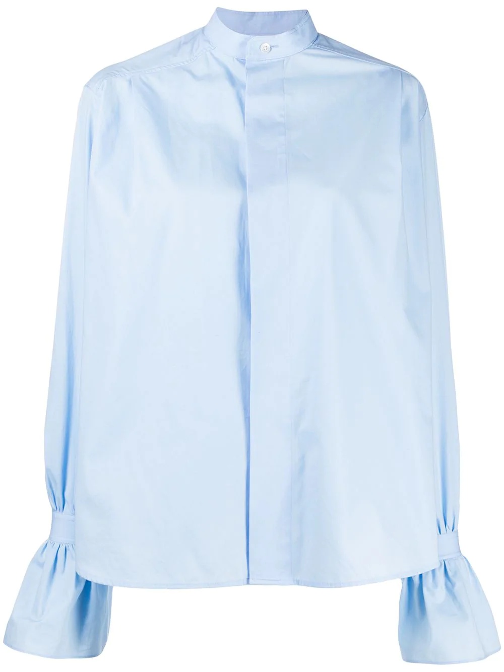 ruffled-cuff short shirt - 1