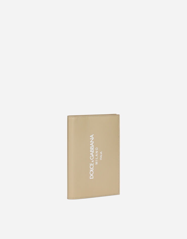 Calfskin passport holder with logo - 2