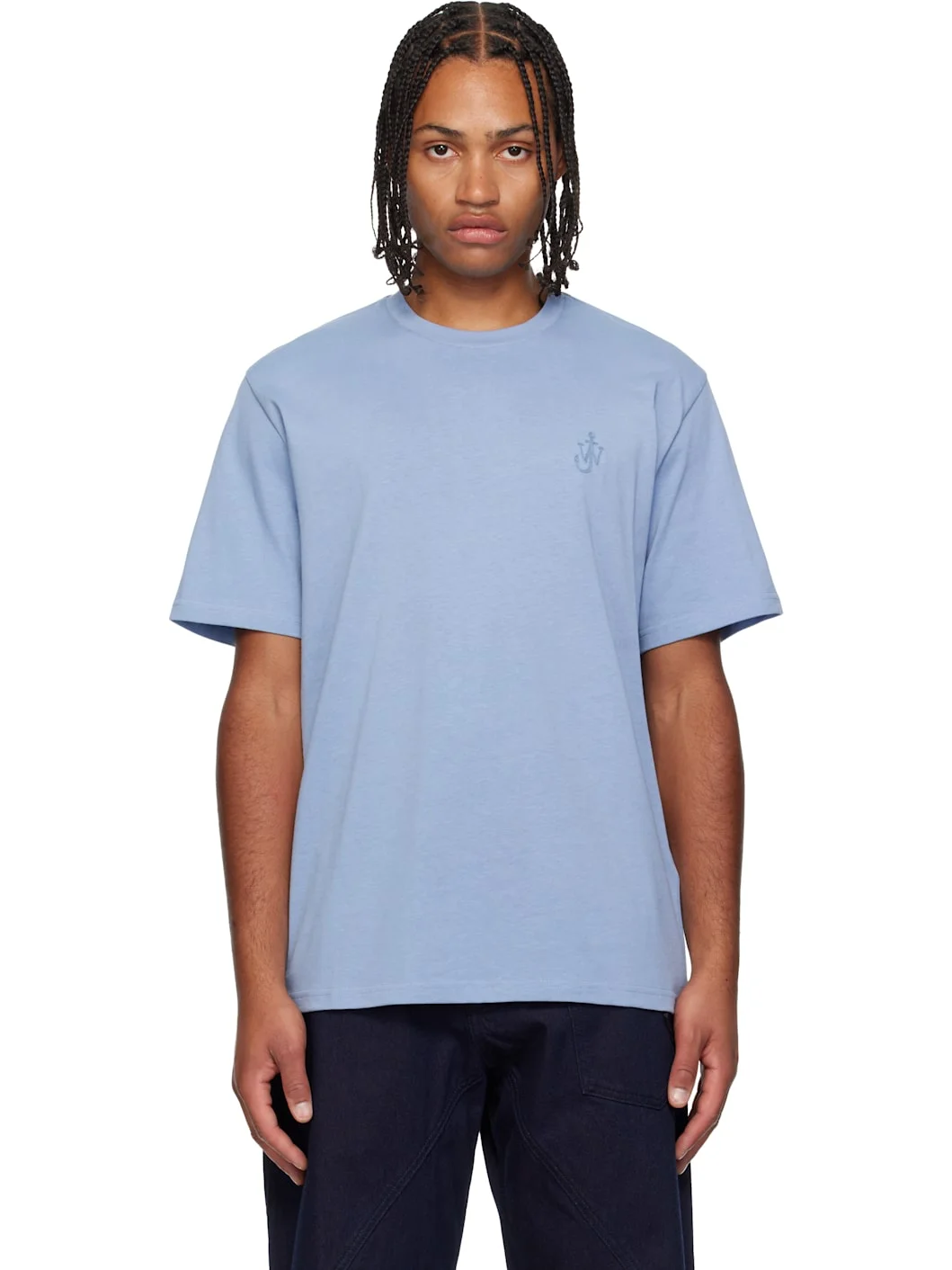 Blue Embroidered Anchor T-shirt - 1