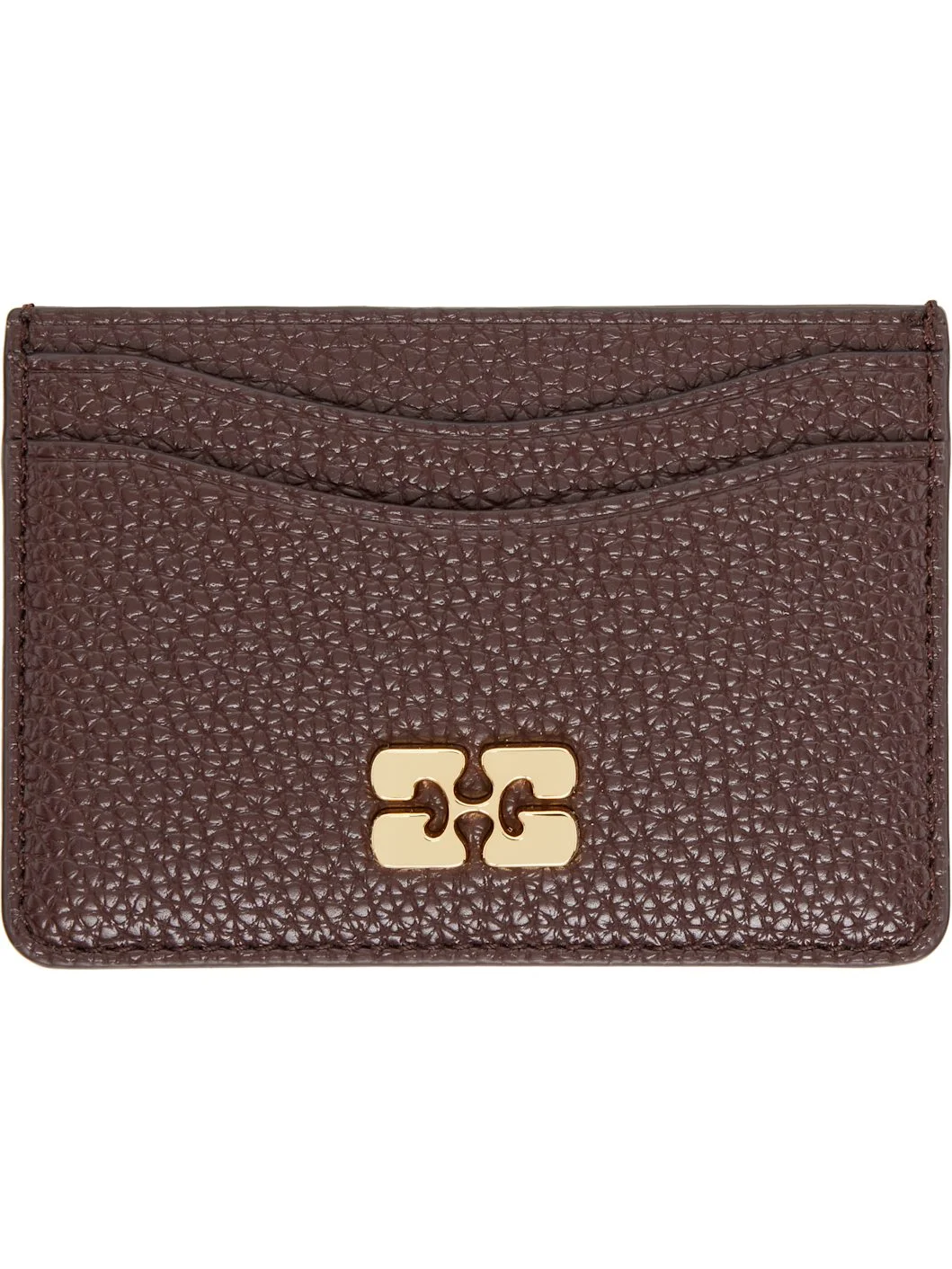 Brown Grained Card Holder - 1