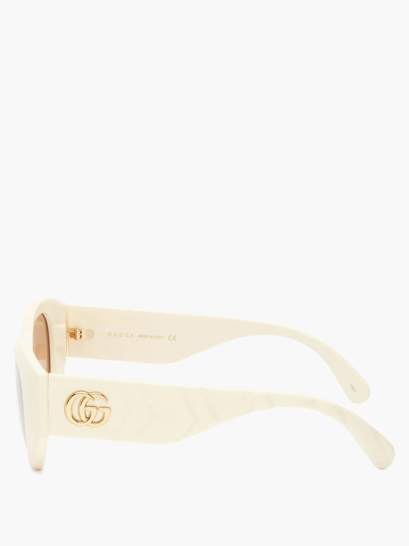 Quilted cat-eye acetate sunglasses - 3