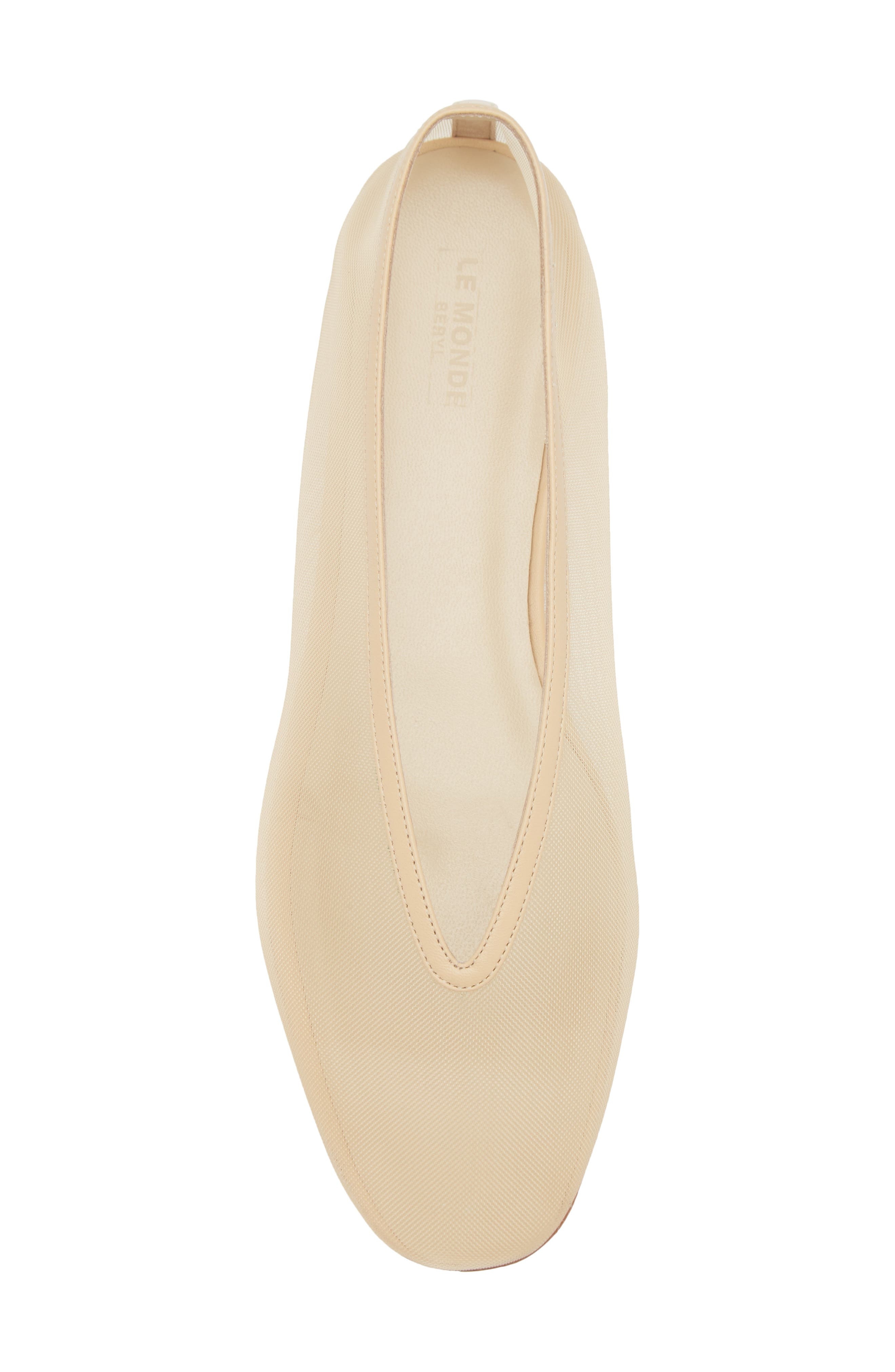 Le Monde Beryl Luna Mesh Ballet Flat in Sand at Nordstrom - 5