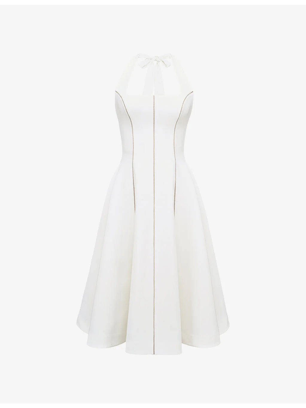 Loulou Halter-Neck Stretch-Woven Midi Dress - 1