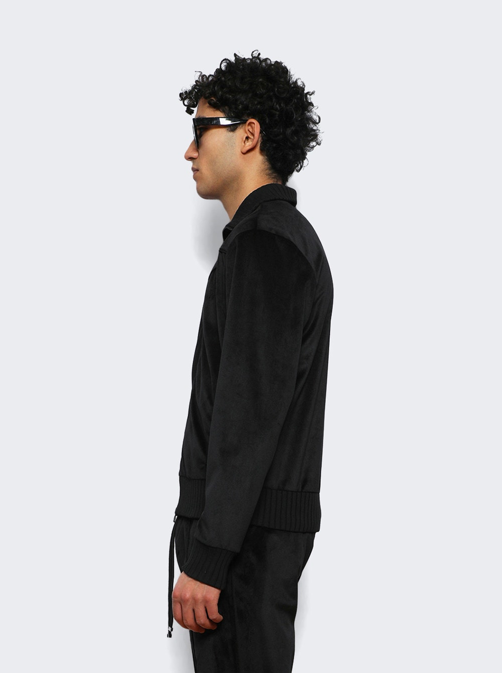 Velvet Track Jacket Black - 3