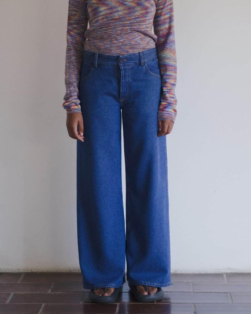 Grass Pants - Silk Cotton Denim 1