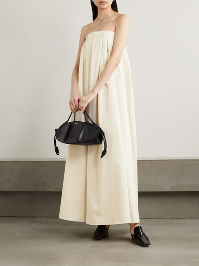 RÓHE Strapless pleated cotton-poplin maxi dress outlook
