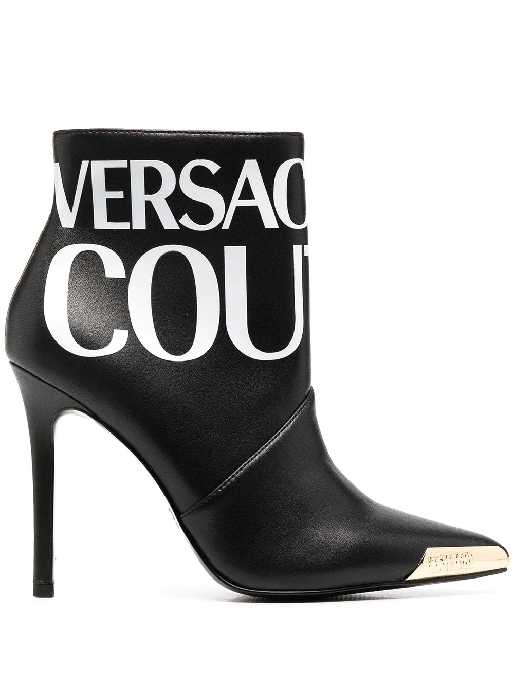 logo-print metal-toecap boots - 1