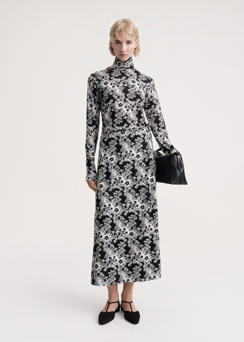 Totême Tie-waist wrap skirt floral outlook