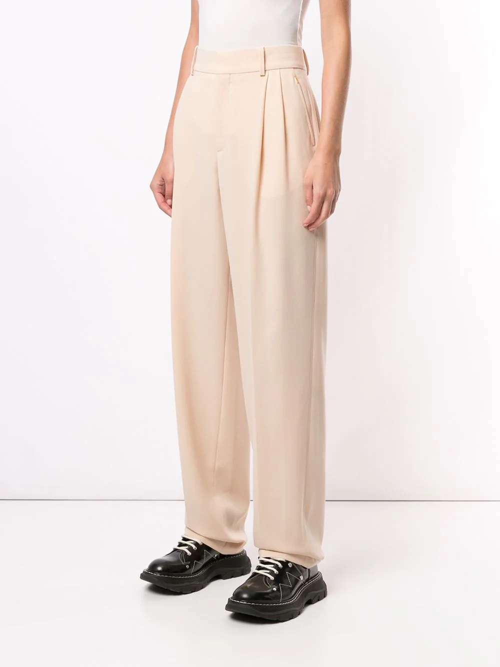 high-waist straight trousers - 3