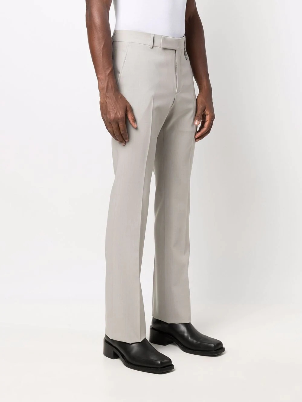 straight-leg wool-blend trousers - 3