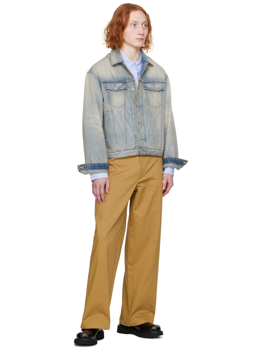 Blue Kenzo Paris Drawn Varsity Denim Jacket - 4