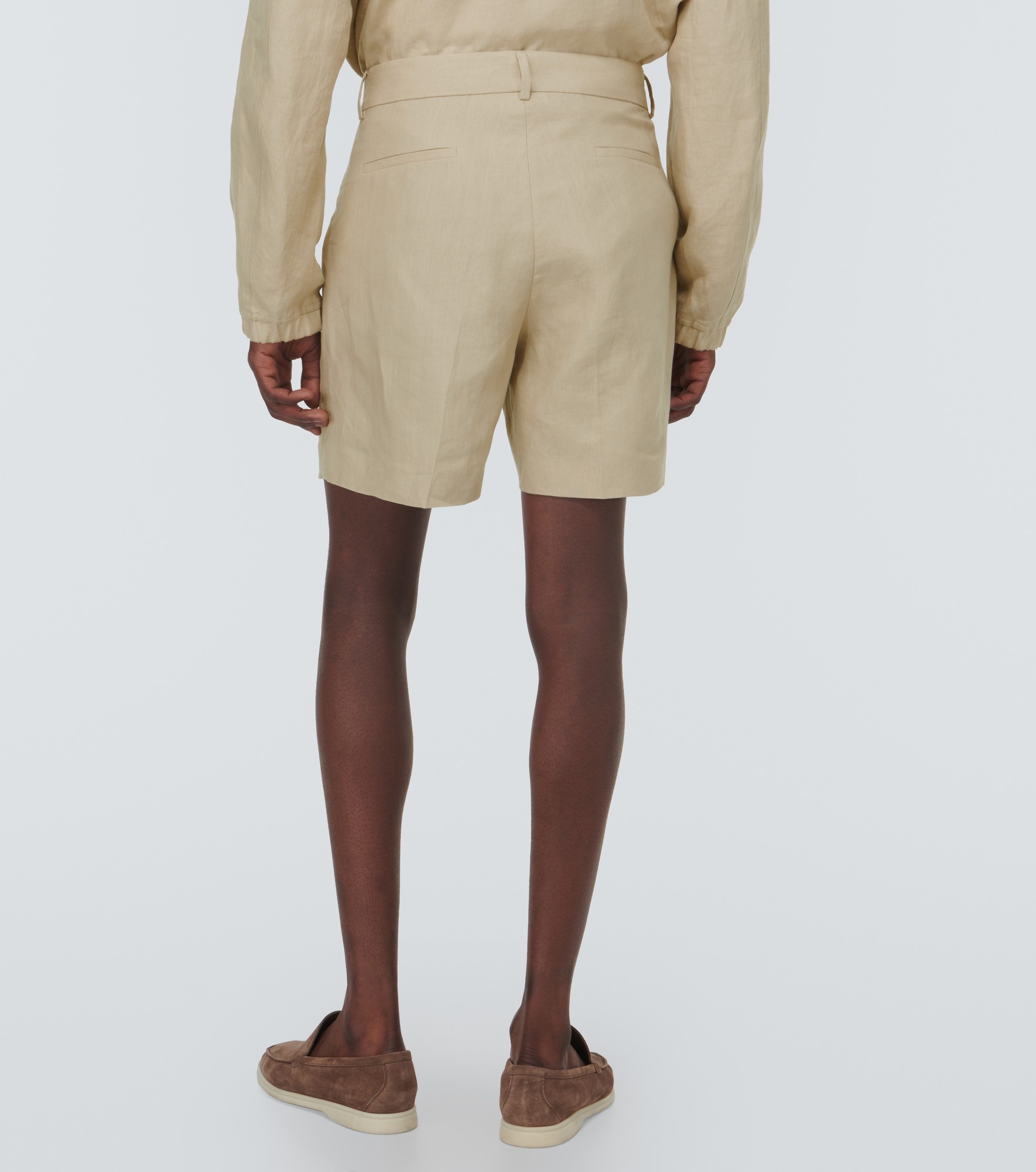 Honiara linen canvas Bermuda shorts - 4