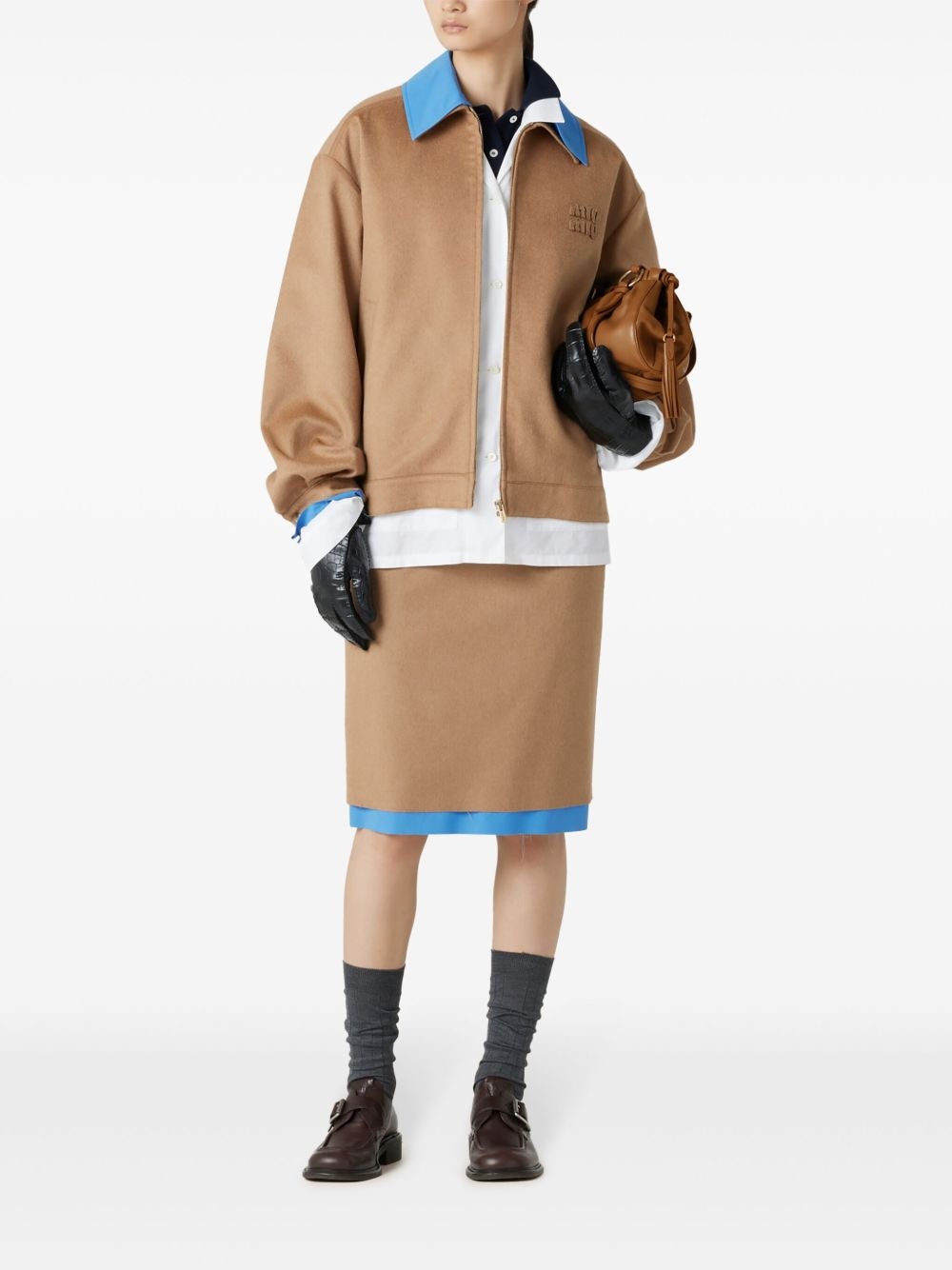 logo-appliqué bomber jacket - 2
