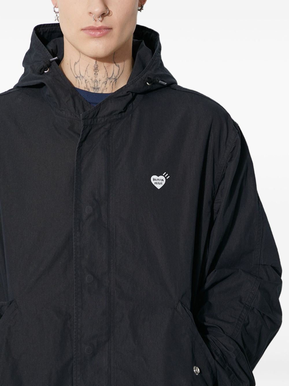 logo-print hooded jacket - 5