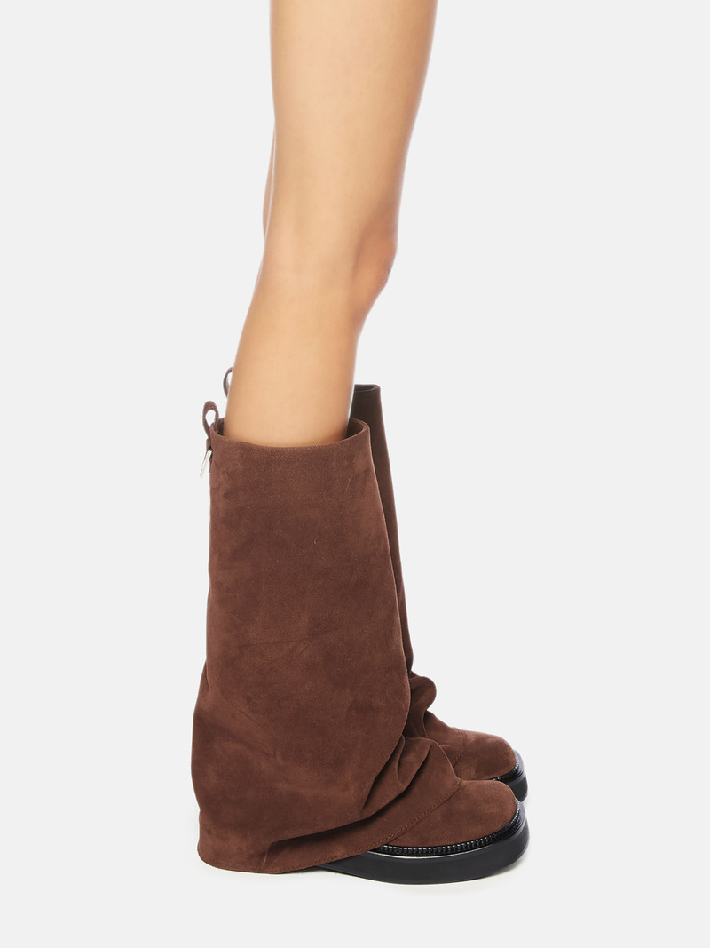 THE ATTICO ''ROBIN'' CHOCOLATE COMBAT BOOT outlook