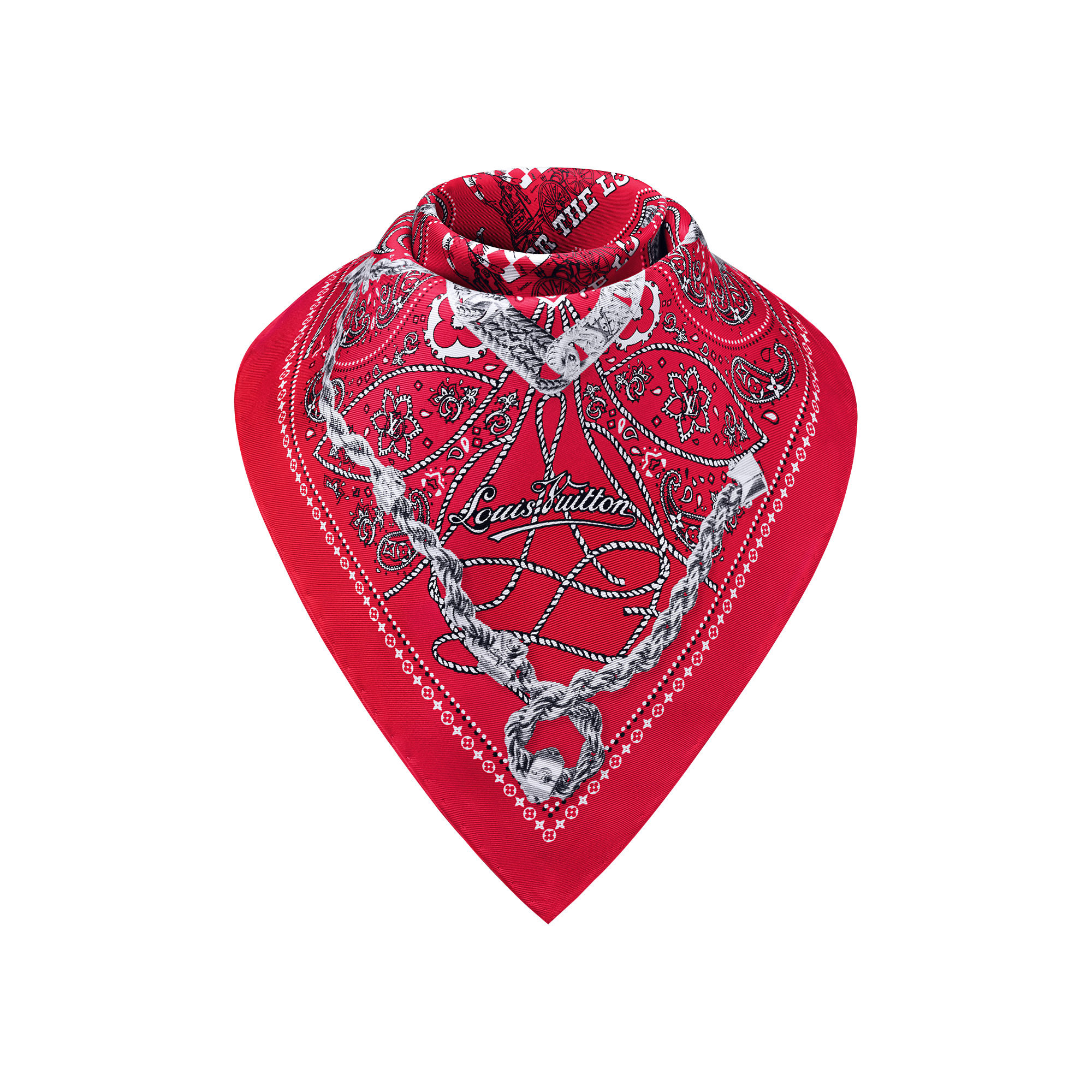 LV Rope Silk Bandana - 2