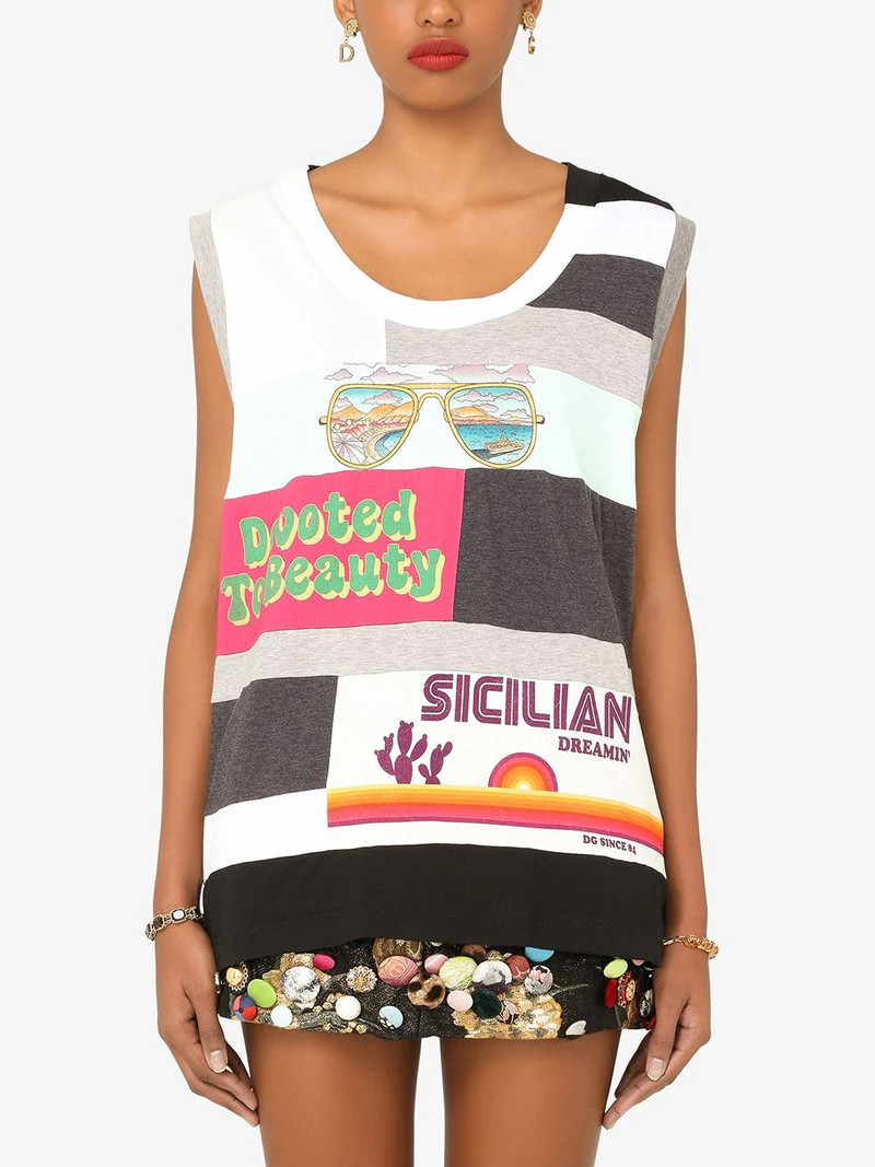 mix-print tank top 3