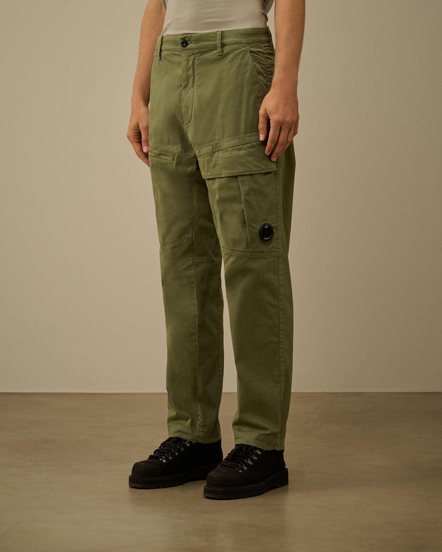 Stretch Sateen Loose Cargo Pants - 3