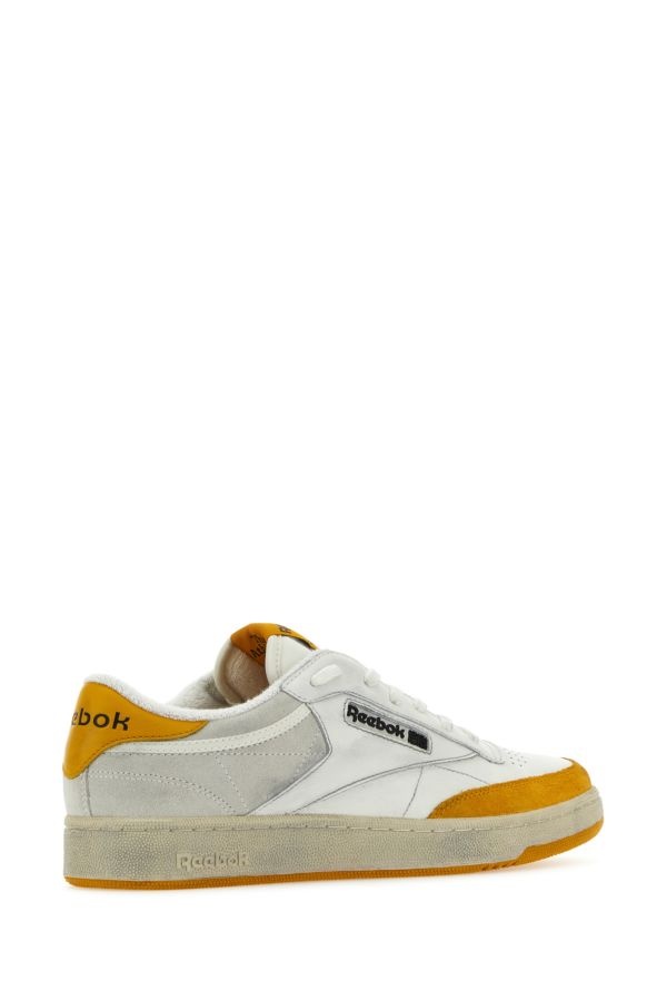 Two-tone leather and suede Club C sneakers - 3