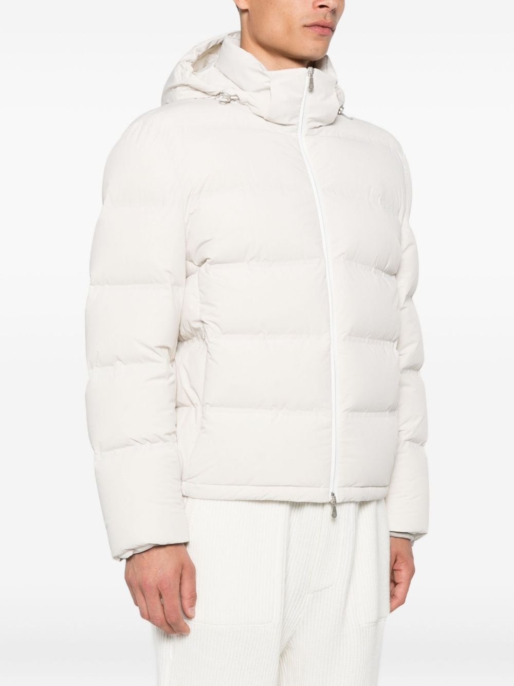 zip-fastening padded jacket - 3