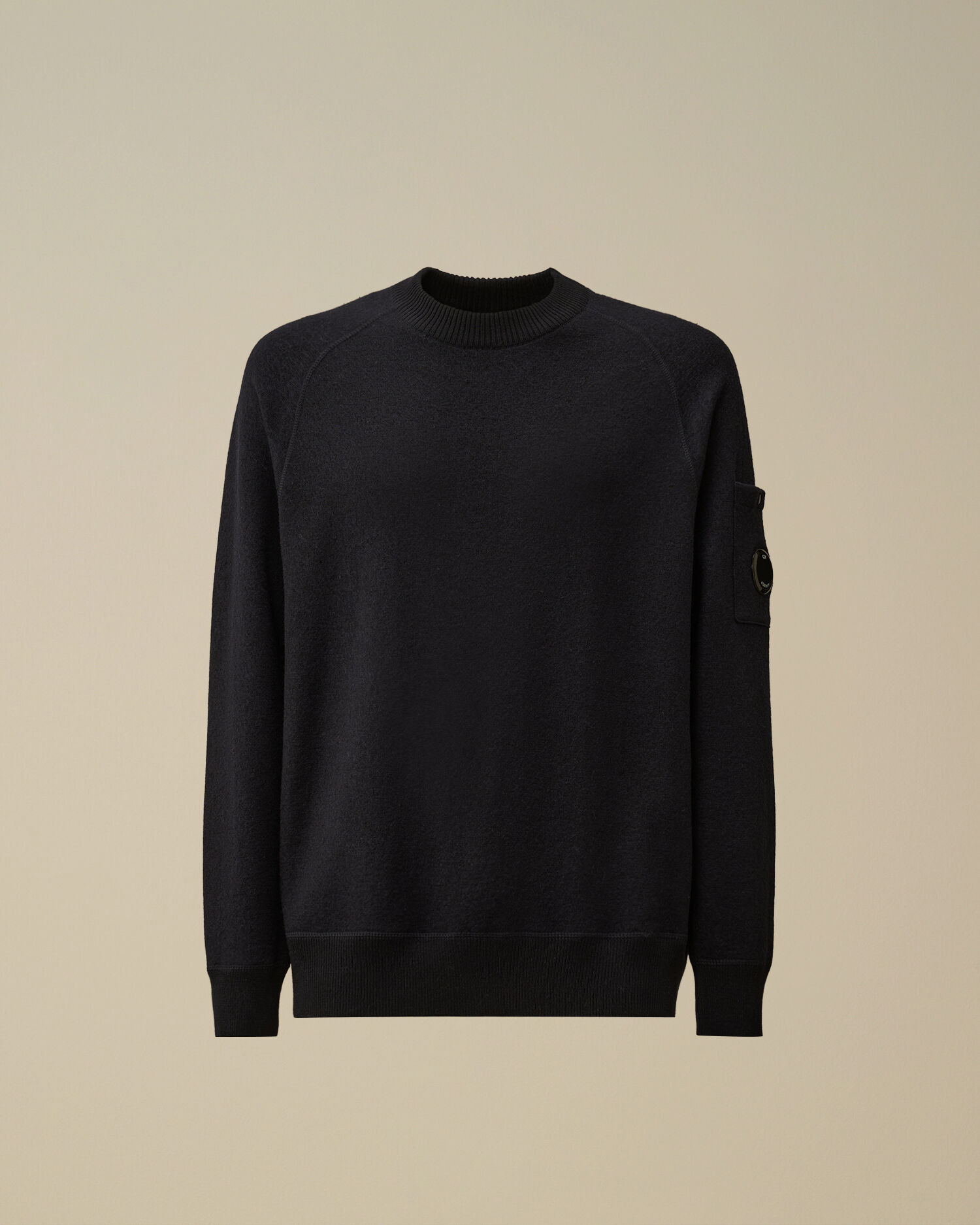 Merino Wool Felted Crewneck Lens Sweater - 1