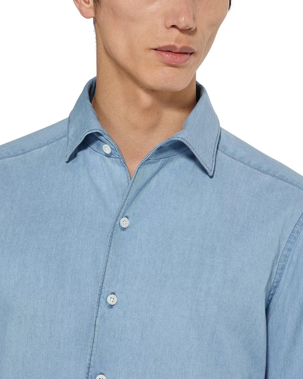 Bleached Button Front Shirt - 4