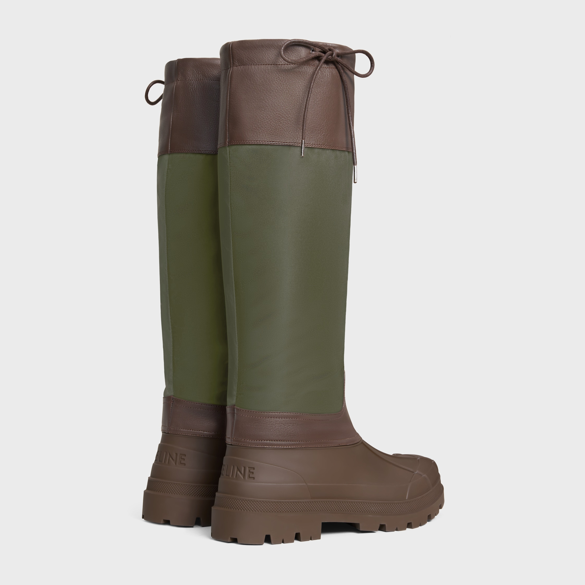 celine riley HIGH BOOT IN Nylon and Calfskin - 3
