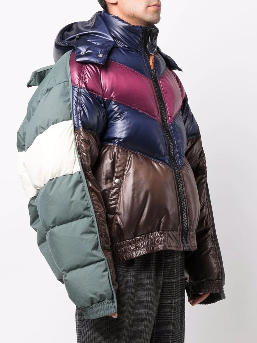 panelled padded jacket - 3