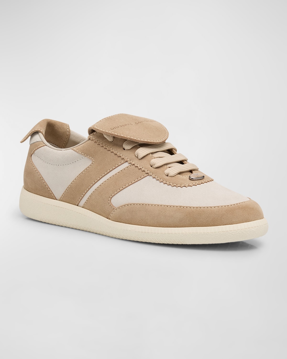 Men's Bicolor Suede Low-Top Sneakers - 2