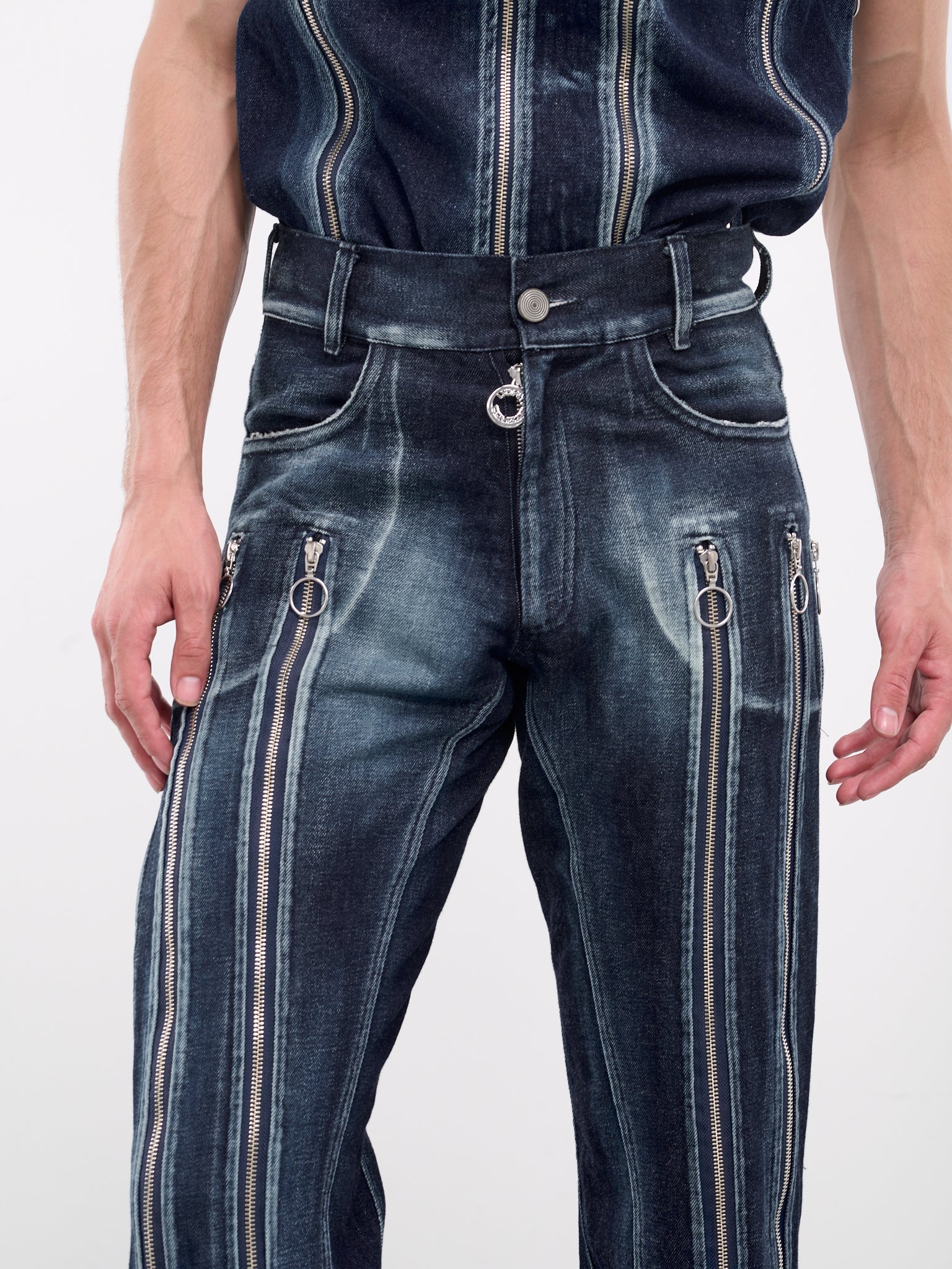 Adjustable Zip Fit Jeans - 4