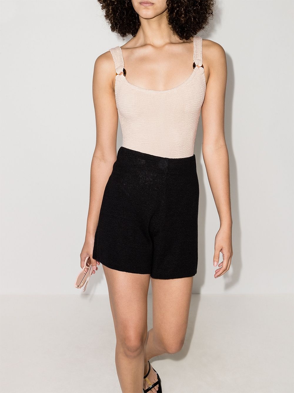 Domino crinkle-effect swimsuit - 6