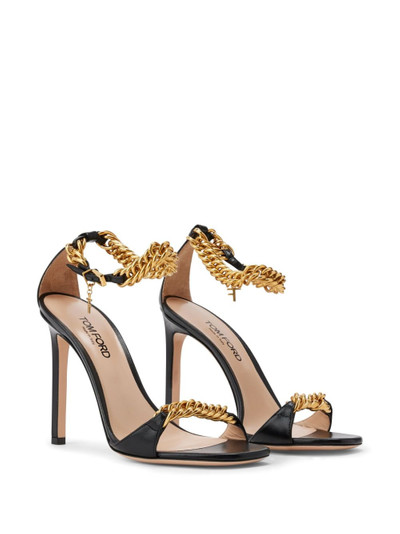 TOM FORD Zenith 105mm chain-link sandals outlook