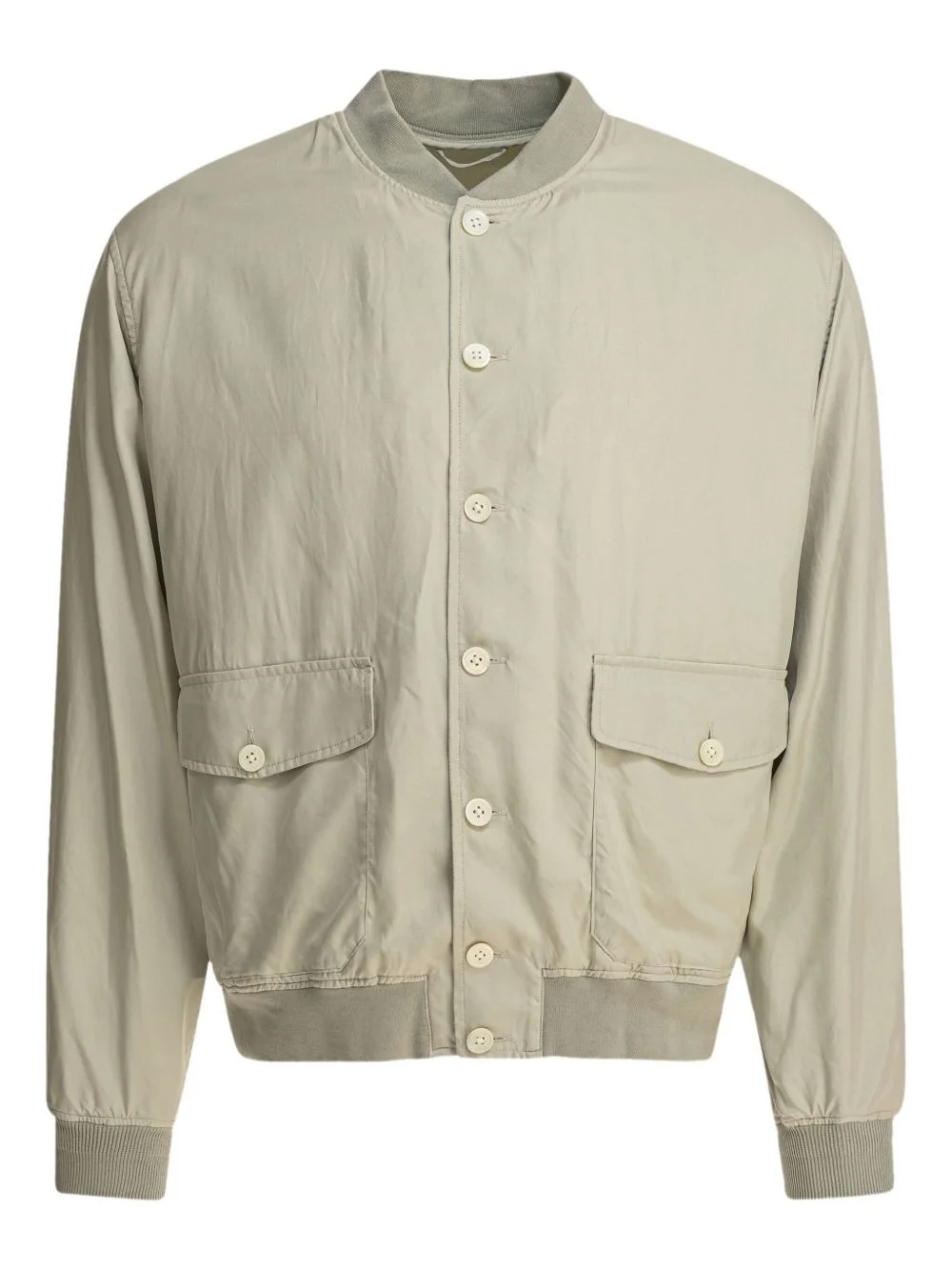 button-fastening bomber jacket - 1