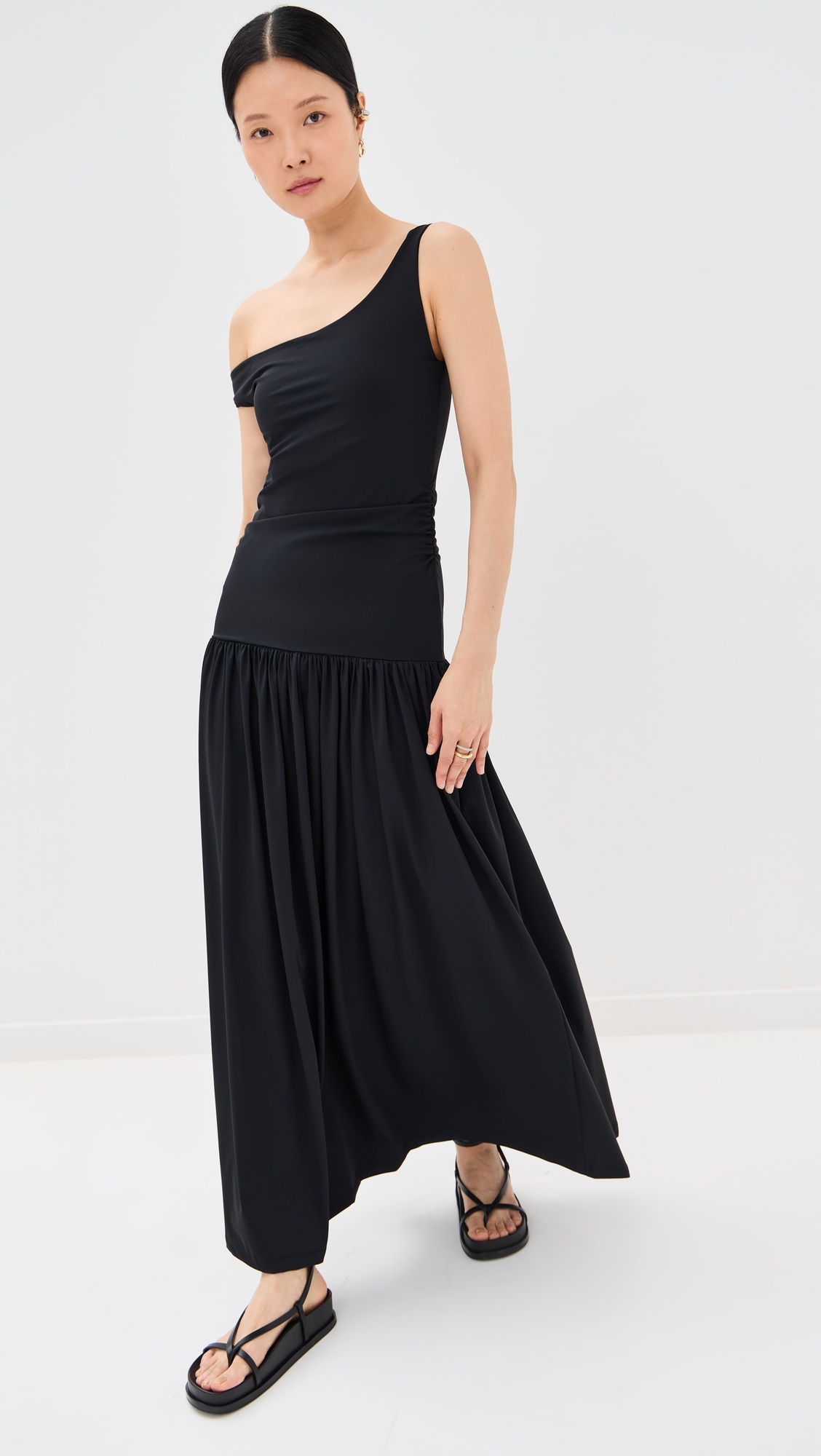 Off Shoulder Light Scuba Dress - 4