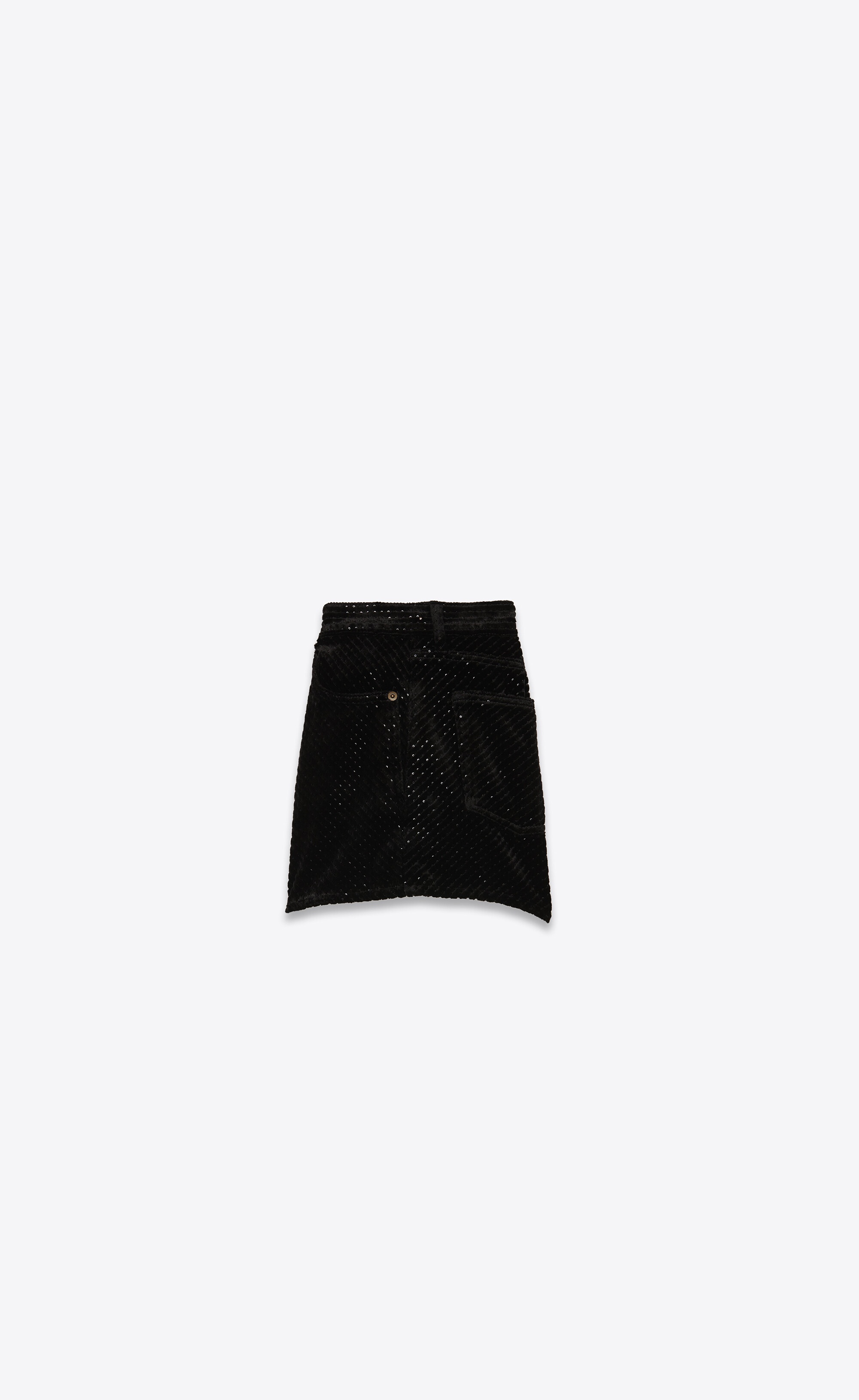 slim-fit shorts in sequined dévoré velvet - 2