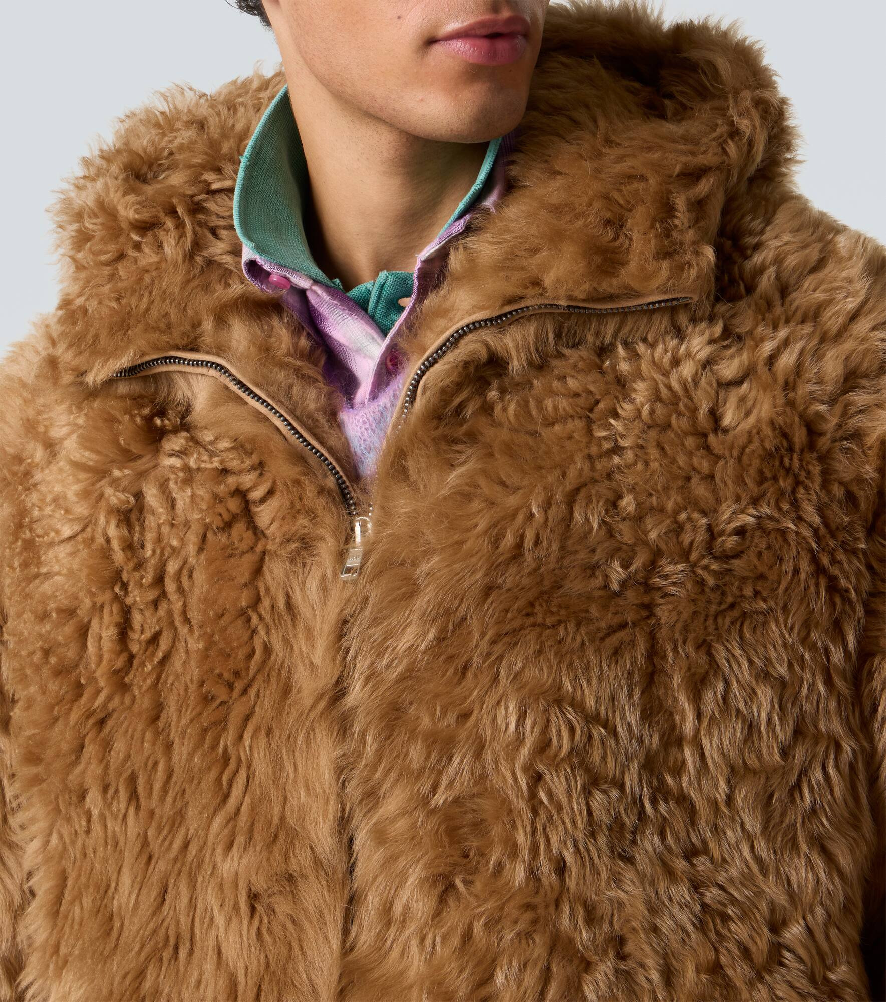 Hooded shearling coat - 5