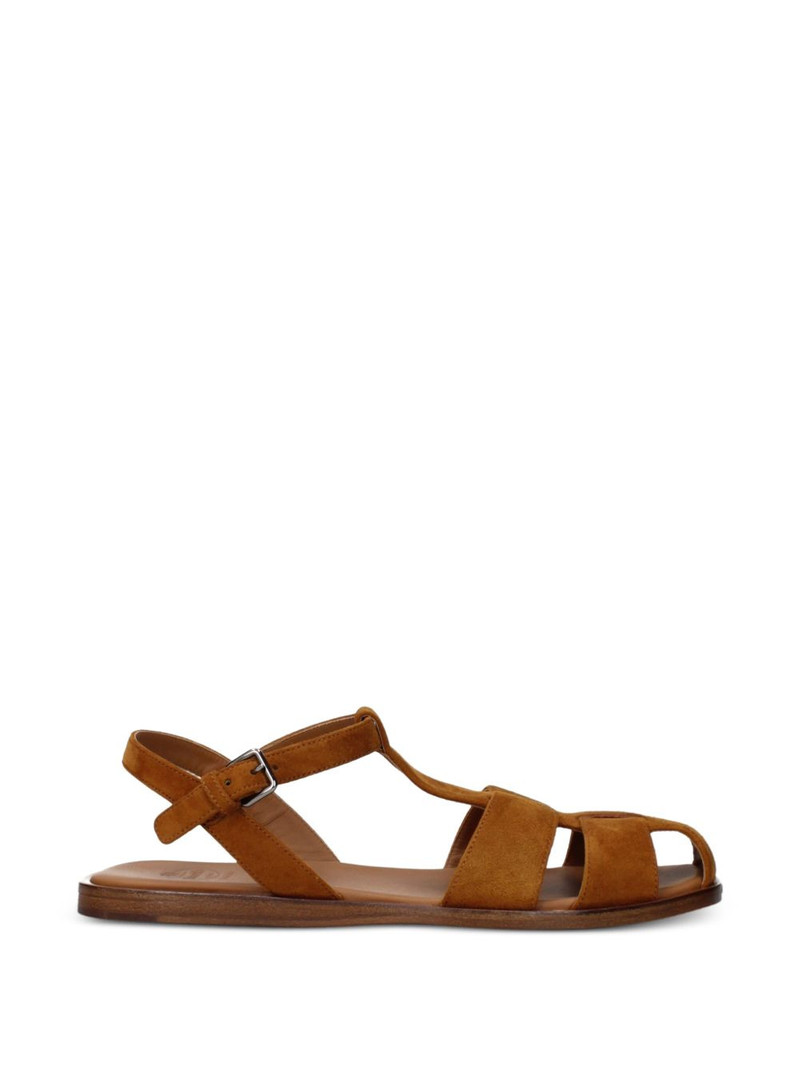 suede T-strap sandals 1