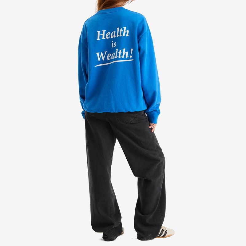 Sporty & Rich Sporty & Rich Health is Wealth Crew Sweatshirt outlook