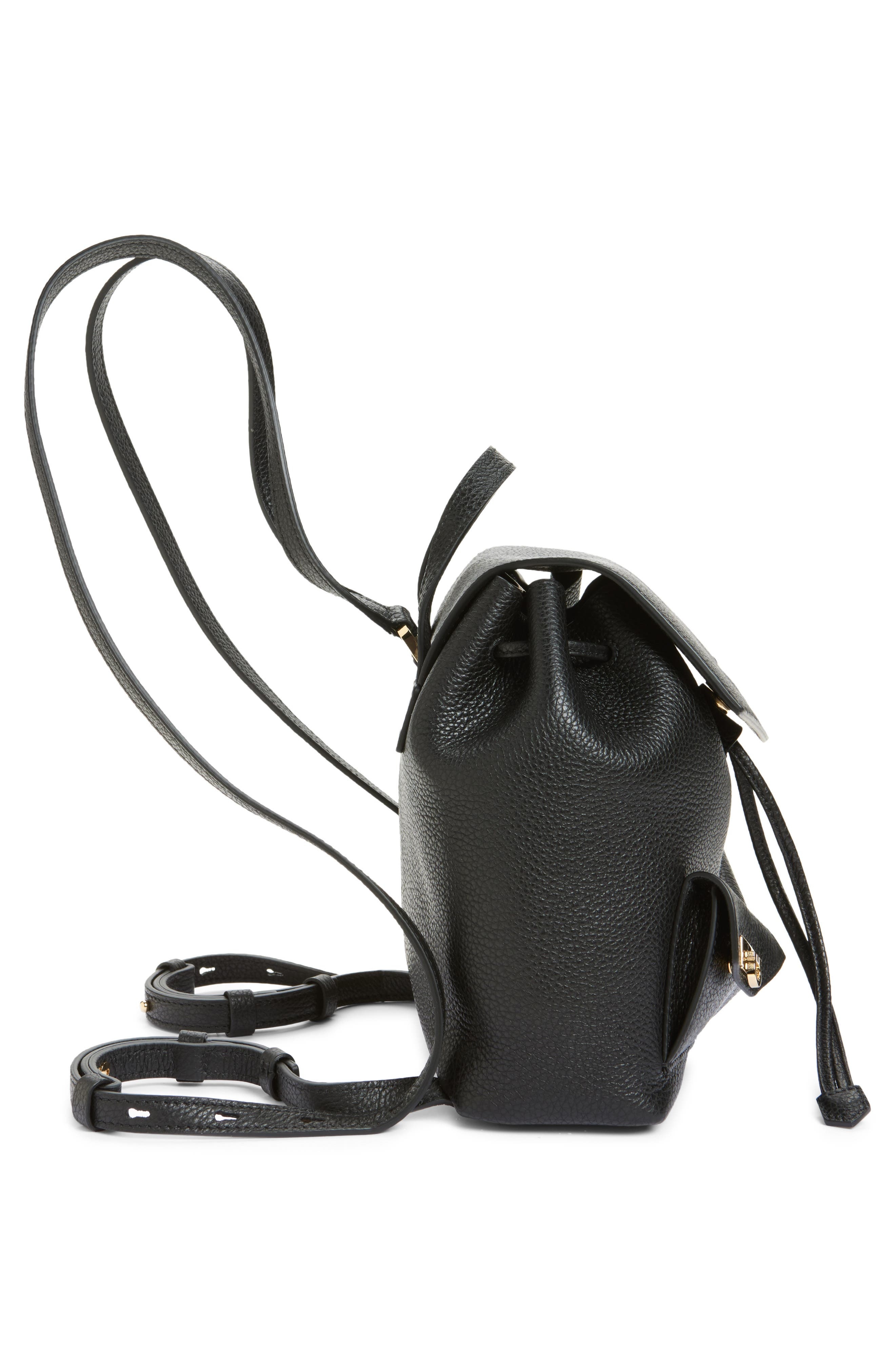 FERRAGAMO Mini Harley Leather Drawstring Backpack in Nero at Nordstrom - 5