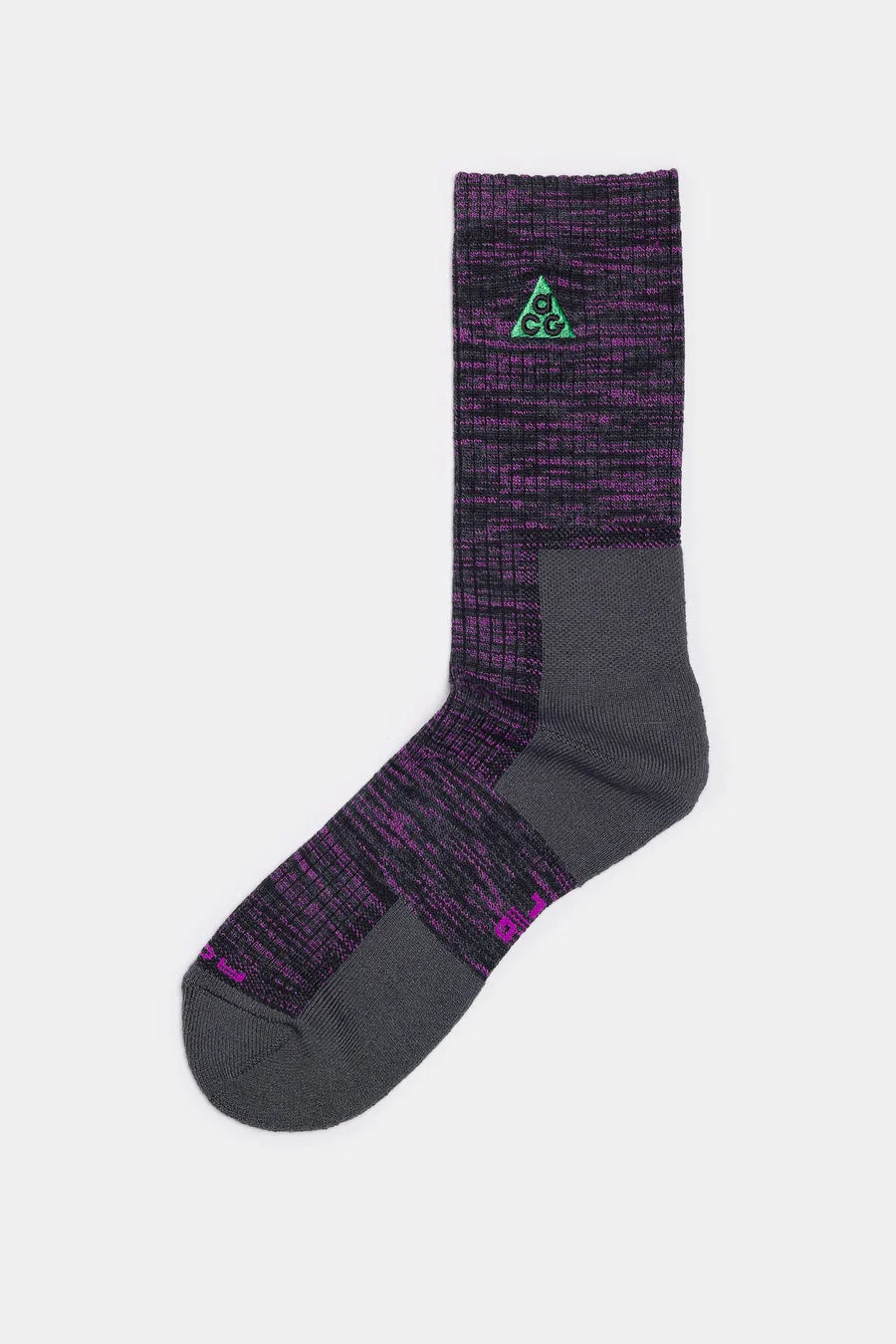 ACG Everyday Cushioned Crew Socks in Black/Anthracite/Vivid Purple/Black - 1