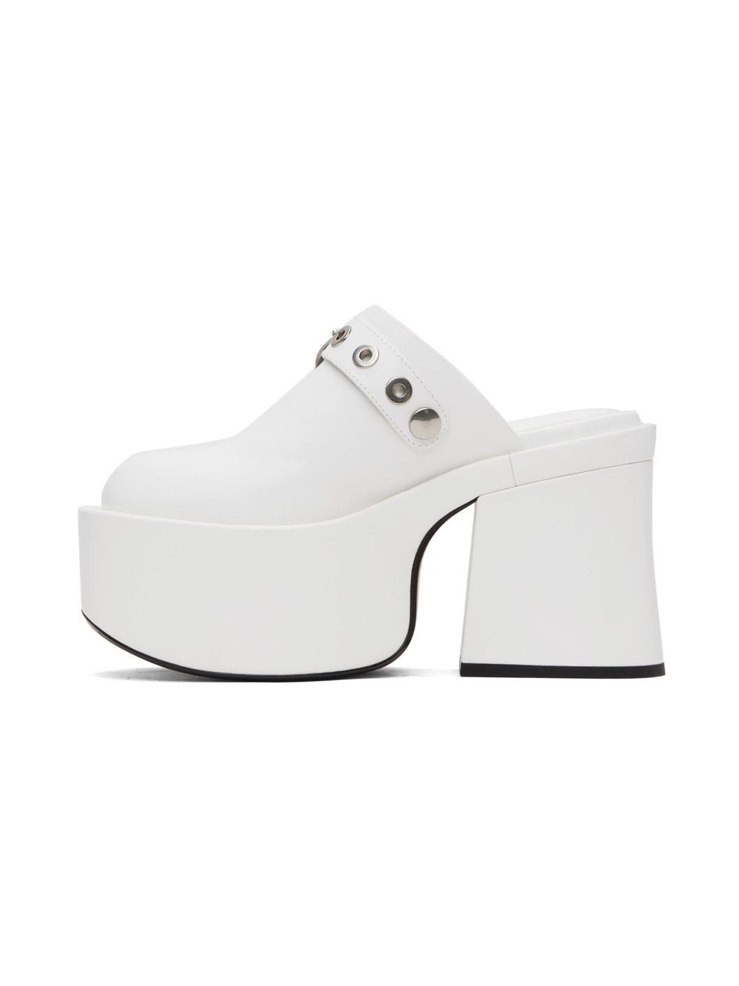 White 'The J Marc Leather' Mules - 3