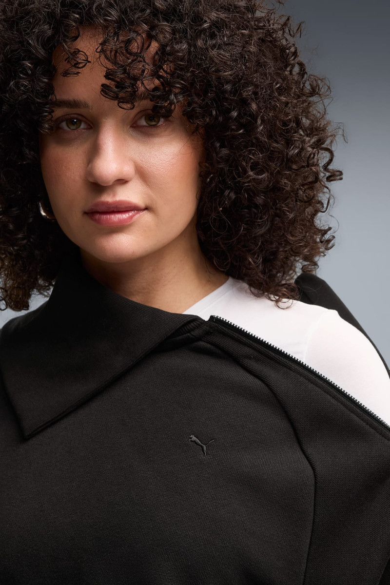 T7 Women's Asymmetrical Zip Sweatshirt 4