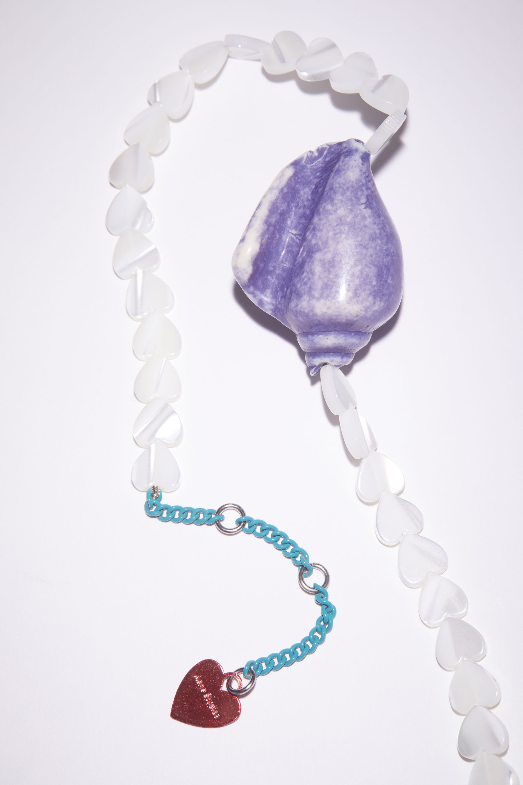 Shell pearl necklace - Denim blue - 4