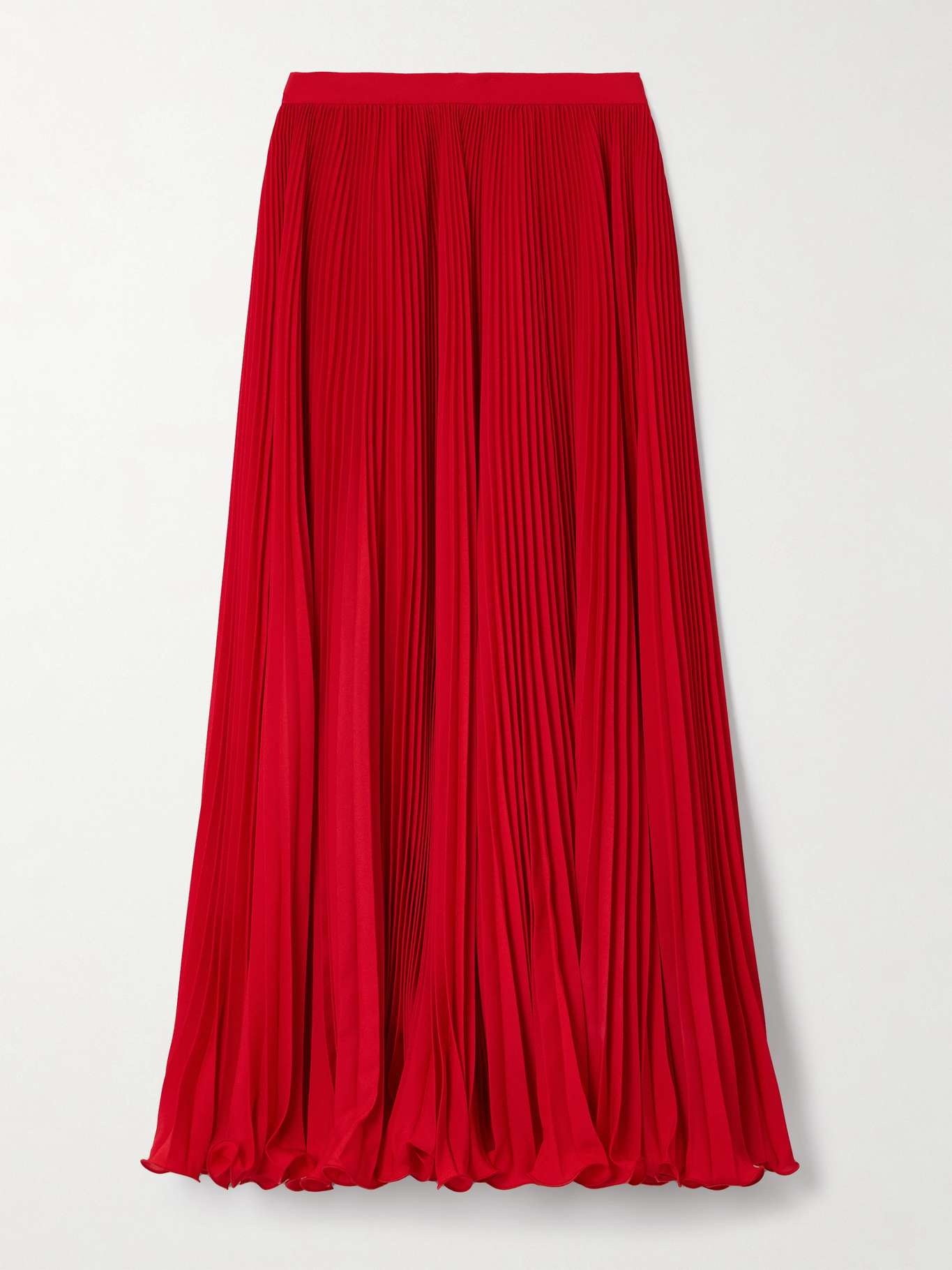 Pleated crepe maxi skirt - 1