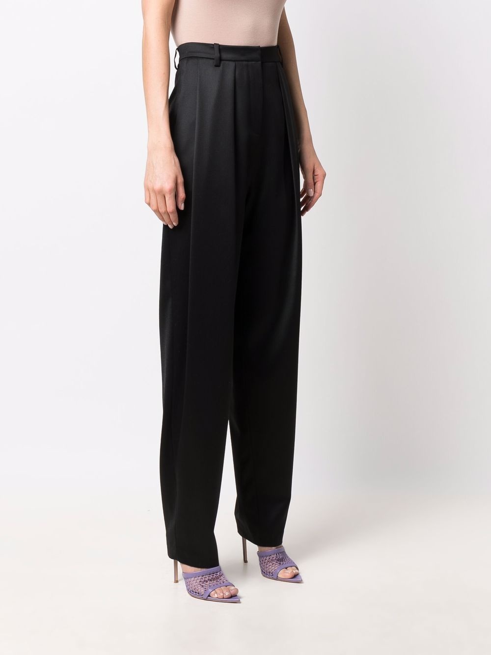 high-waisted oversize tapered trousers - 3